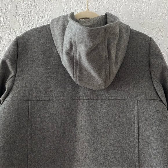 J. Crew Duffle Jacket Coat Melton Wool Peacoat Toggle Classic Nautical Gray 6 - Picture 9 of 13